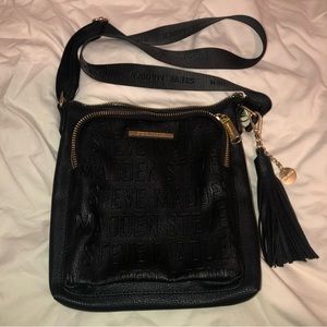 Steve Madden Womens Black leather Crossbody shoulder bag